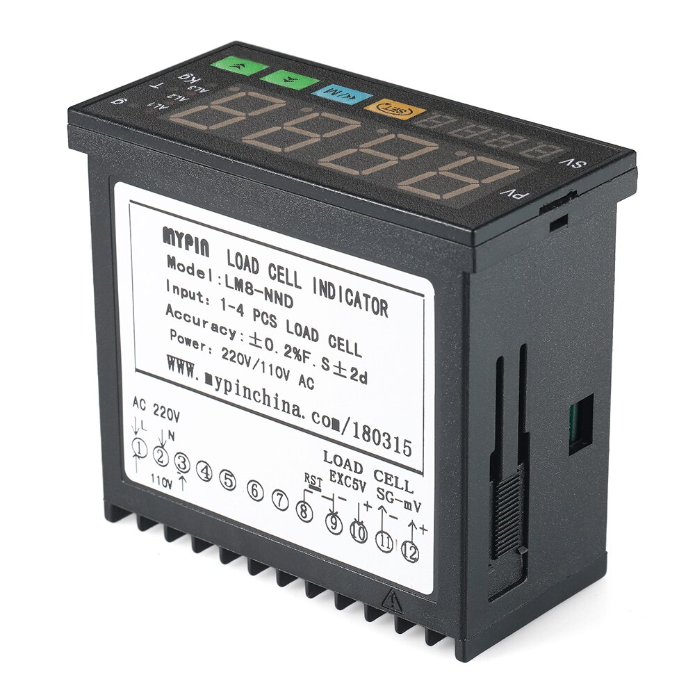 LM8-NND Digital LED Display Weighing Meter Load-cells Indicator 1~4 Load Cells Signals Input