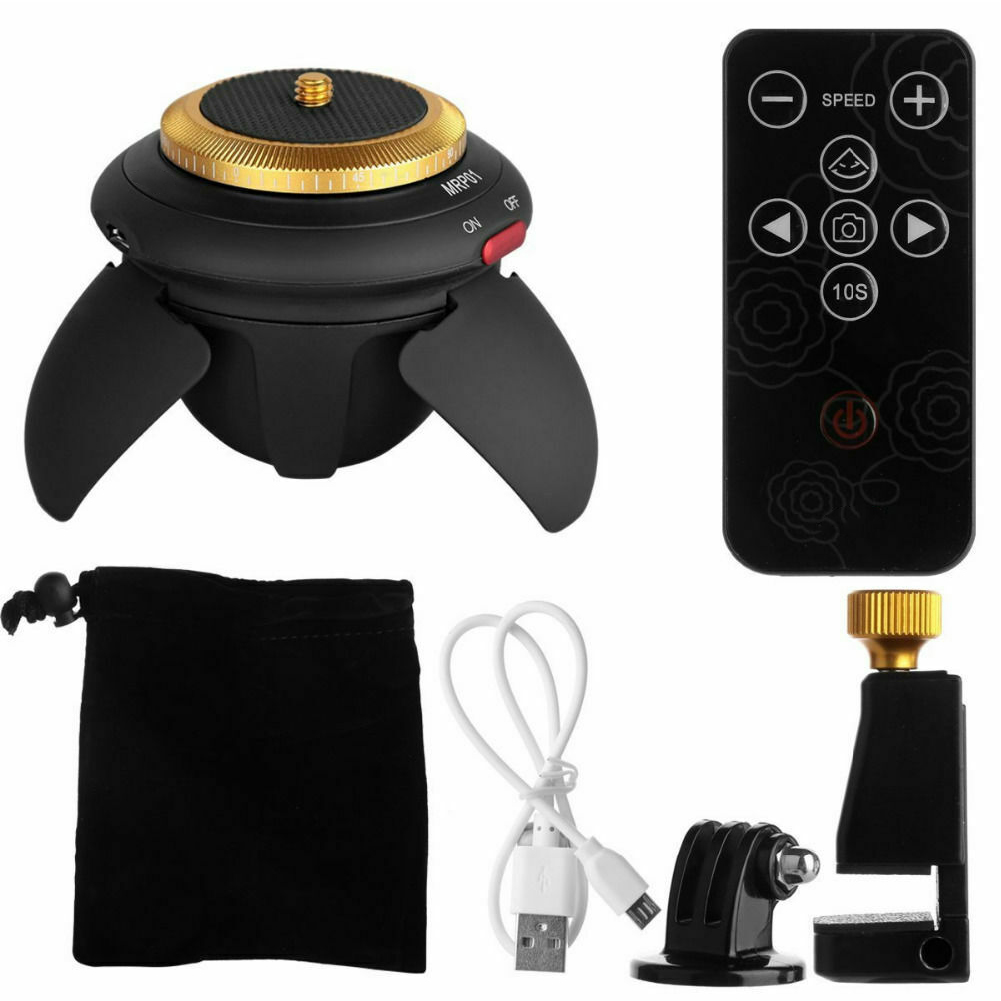 Time Lapse Mobilephone 360 Rotation Holder Tripod Head Camera Accessories Electric Panorama Adjustable Desktop Mount Univeral