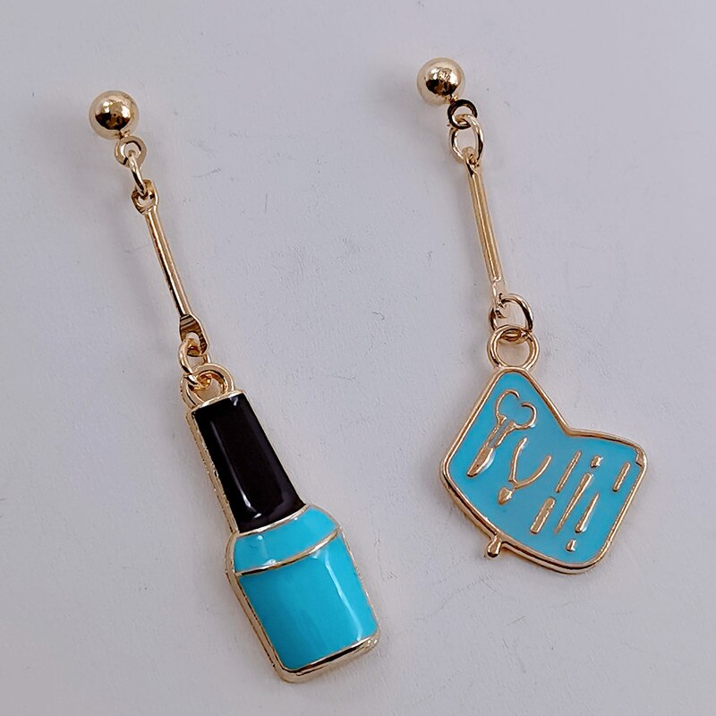 Nagel Salon kunst nagellack emaille ohrringe damen mädchen: mischen-Blau
