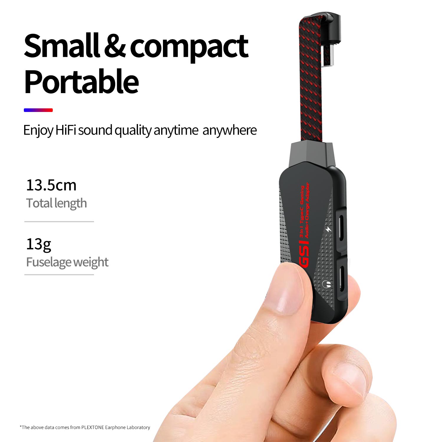 PLEXTONE GS1 3in1 Adapter Type-C to Audio Jack 3.5mm Fast Charging