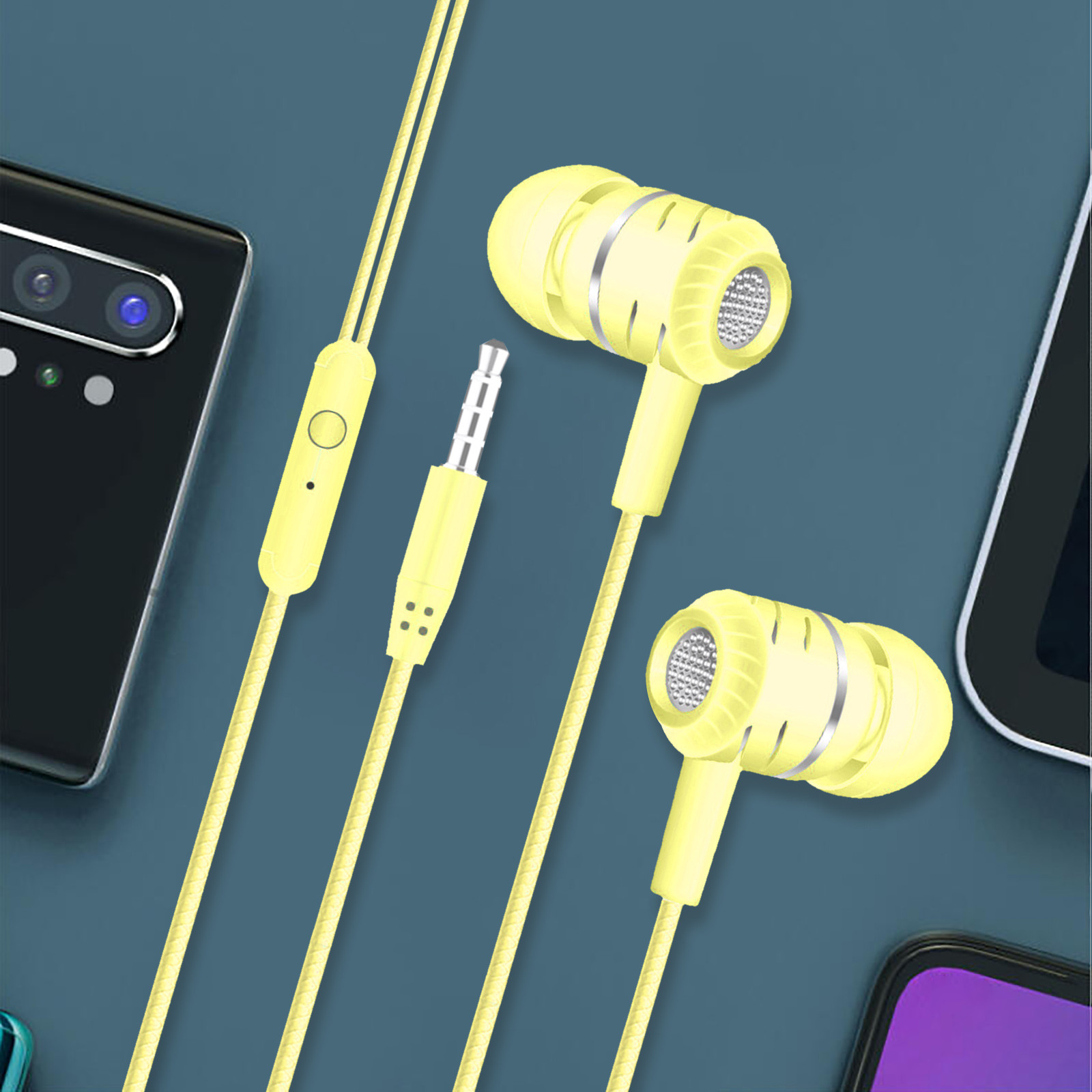 Wired Headphones With Mic Earphones In Ear Headphones With Microphone 3.5mm Wired Earbuds For Ios And GüMrüKsüZ Vergisiz üRüNler