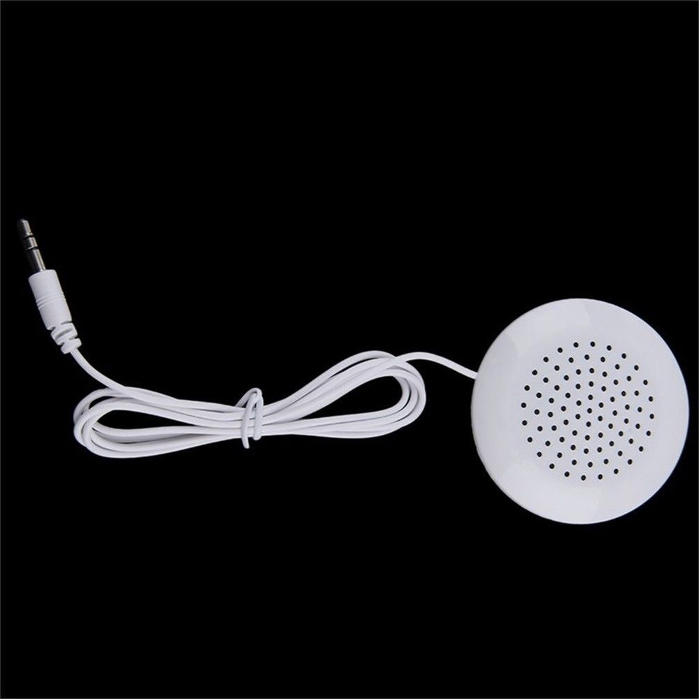 Mini White 3 5mm Pillow Speaker For CD Radio MP3 Player
