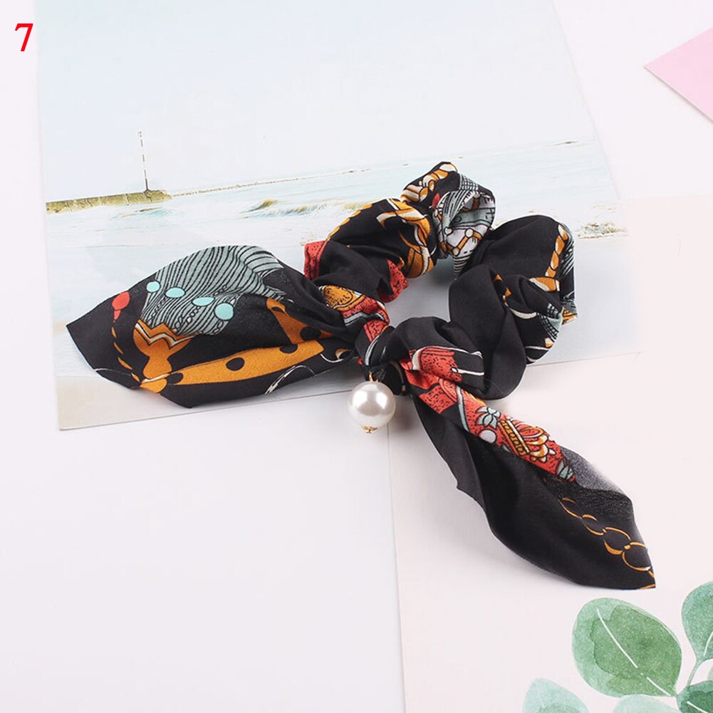 Strik Haar Scrunchies Vrouwen Paardenstaart Houder Haar Band Haar Touw Elastiekjes Haaraccessoires Konijnenoren Haar Ring: C7