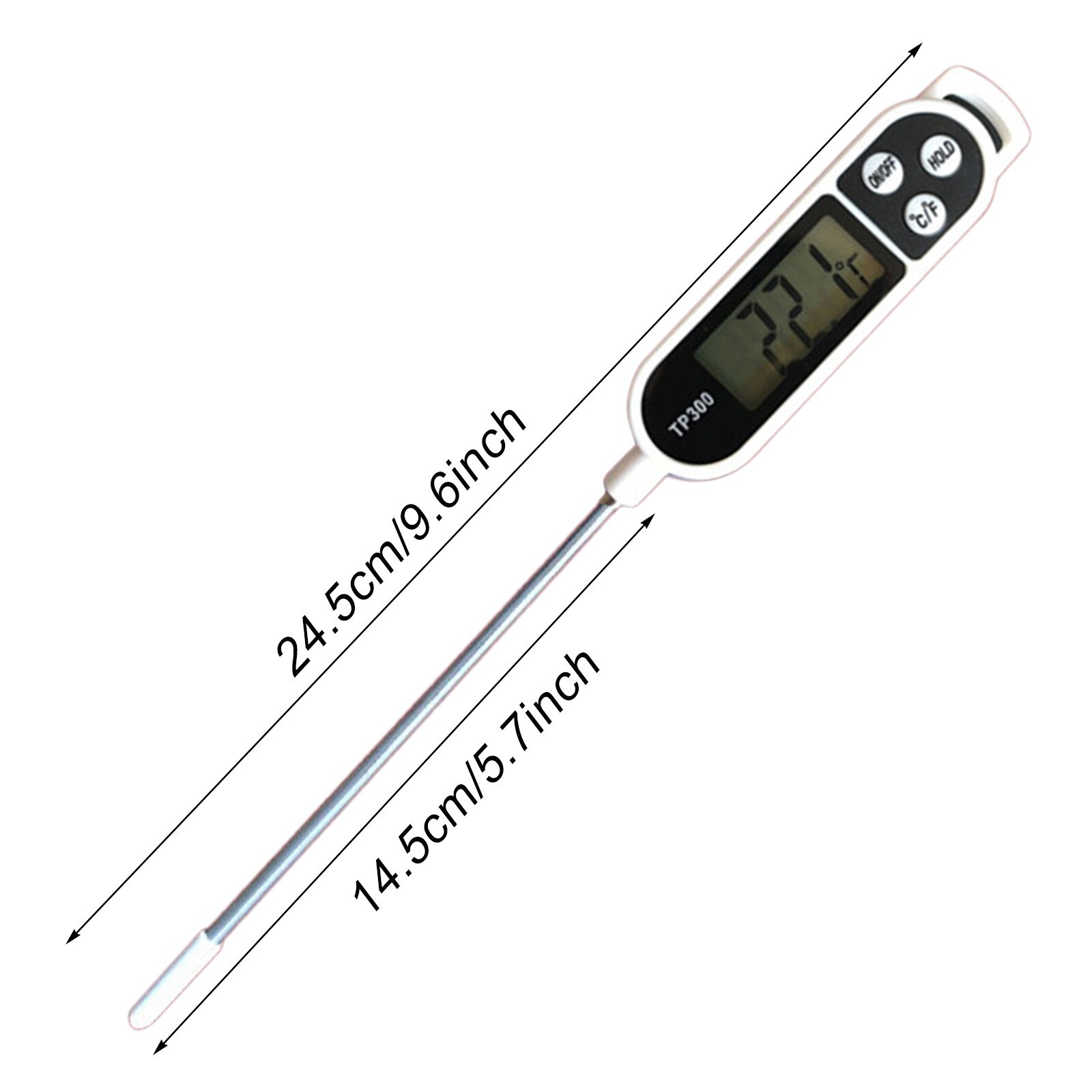 Digital Food Cooking Meat Thermometer With Long Probe For Kitchen BBQ Milk Meshes Grate Net Camping Hiking Outdoor Grill#45