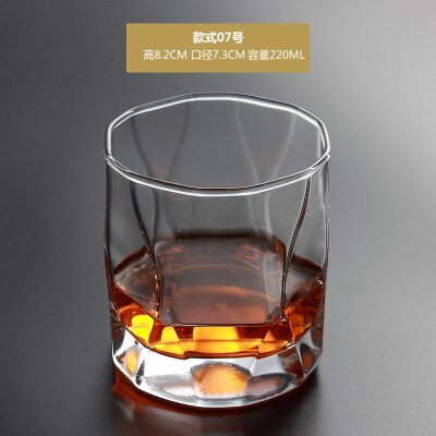 Verre en cristal trempé pour eau chaude et froide, 1 pièce, verres créatifs à vin blanc, liqueur à boire, whisky: 07