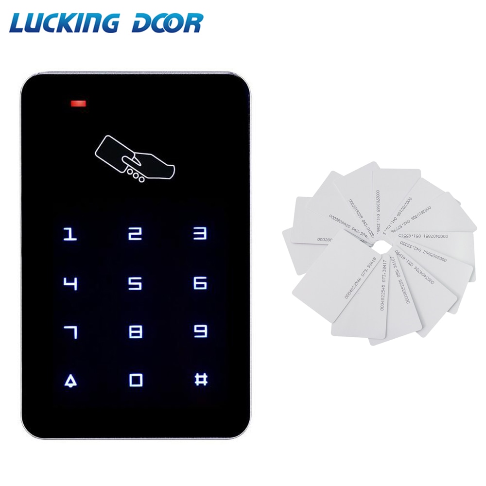 LUCKING DOOR 125khz RFID Digital Keypad Access Control System Door Lock Controller RFID card reader w/ 10pcs TK4100 key
