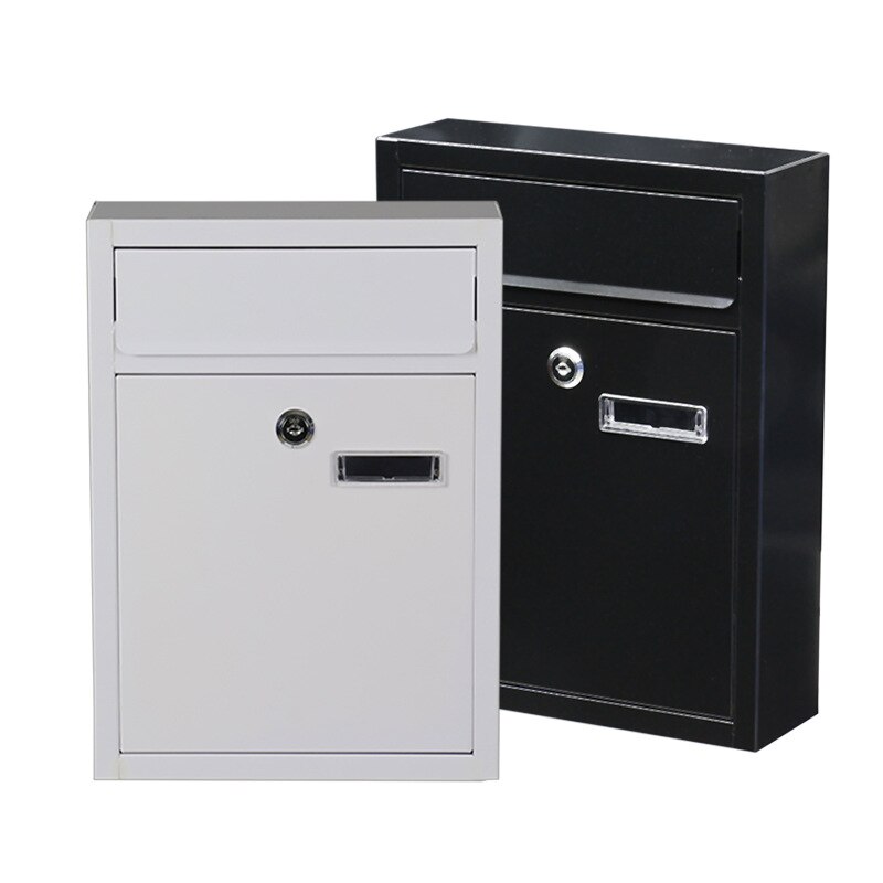 Occident caja de correo soporte de pared al aire libre bloqueo de seguridad Buzón de hierro para el hogar jardín carta periódico, revista Post Box Maileg