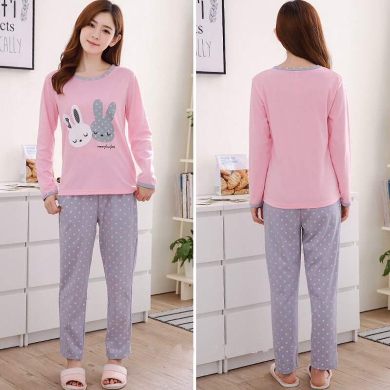 Conjunto de pijama de invierno de franela gruesa para mujer, Conjunto de pijama de manga larga de tres piezas cálido con estampado de gato, pantalones enteros, ropa de dormir de dos piezas