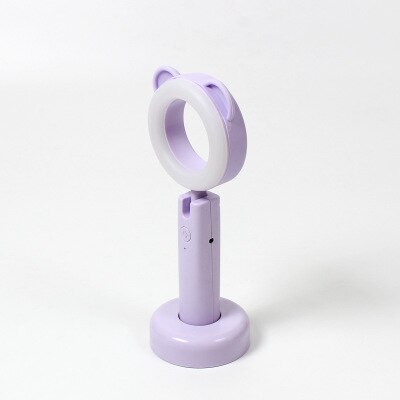 Moderne Minimalistische Led Nachtlampje Oplaadbare Oogbescherming Student Leren Dimmen Tafellamp Creatieve Cartoon Leeslamp: Bear  purple