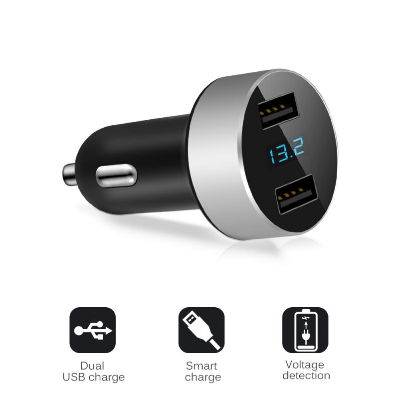 3.1A 12/24V Dual USB Car Charger 2 Port Cigarette Lighter Adapter Charger USB Power Adapter Universal For Smart Phones Charger