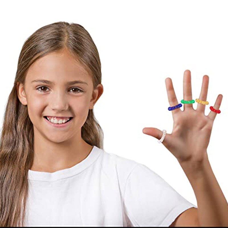 5Piece Figet Toys Anxiety Rings Stress Relief ADHD Autism Occupational Therapy Sensory Juguete Antiestres Adults Niños