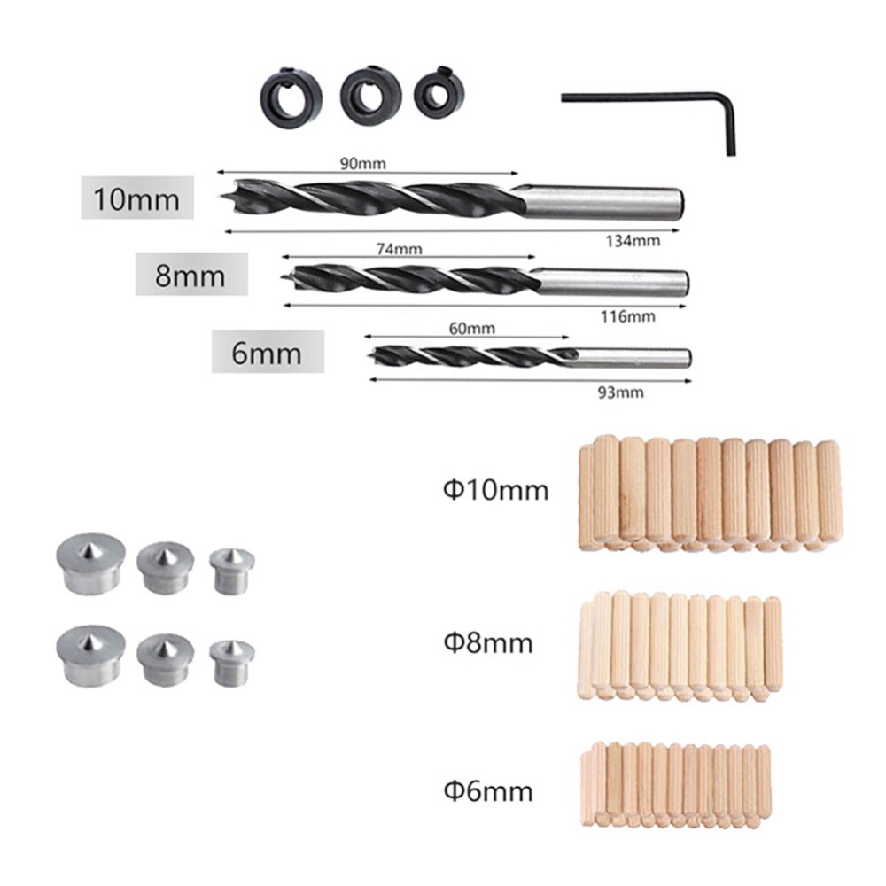 6 8 10mm Timmerwerk Houtbewerking Kit Deuvel Jig Hout HSS Boren Houtbewerking Jig ABS Plastic pocket gat jig boor Guide Tool