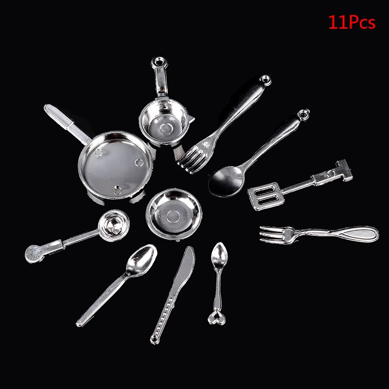 13/17Pcs Mini Transparent Kitchenware Toy Drink Cups Plate Tableware Miniatures