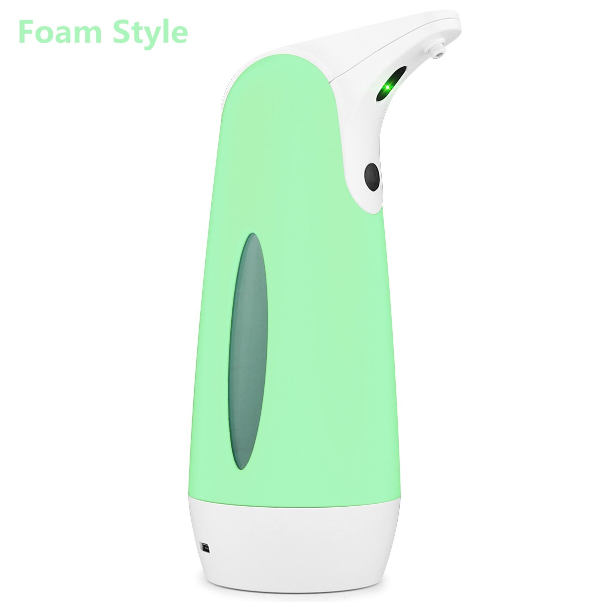 Distributeur automatique de savon sous forme de mousse, recharge USB, capteur infrarouge intelligent, désinfectant pour les mains, pour salle de bains et cuisine: Foam Style Green