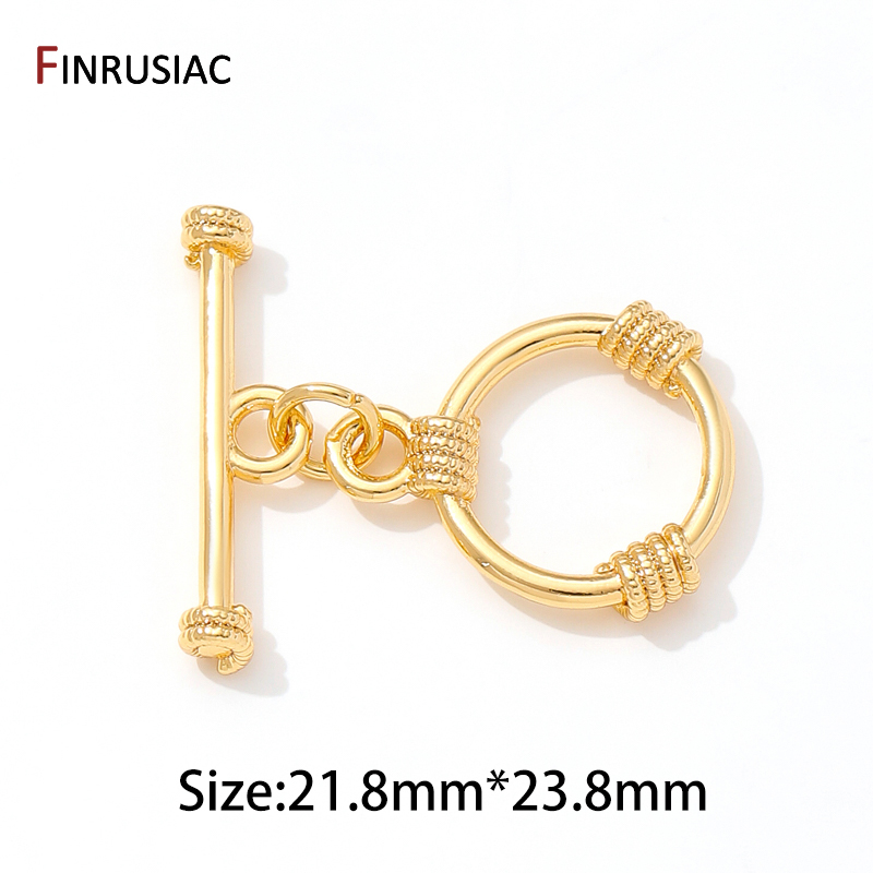 Conector de cierres de palanca OT de carcasa de latón chapado en oro de 14K de varios estilos, cerraduras para joyería, suministros para hacer collares y pulseras DIY: 3 XL / Verde