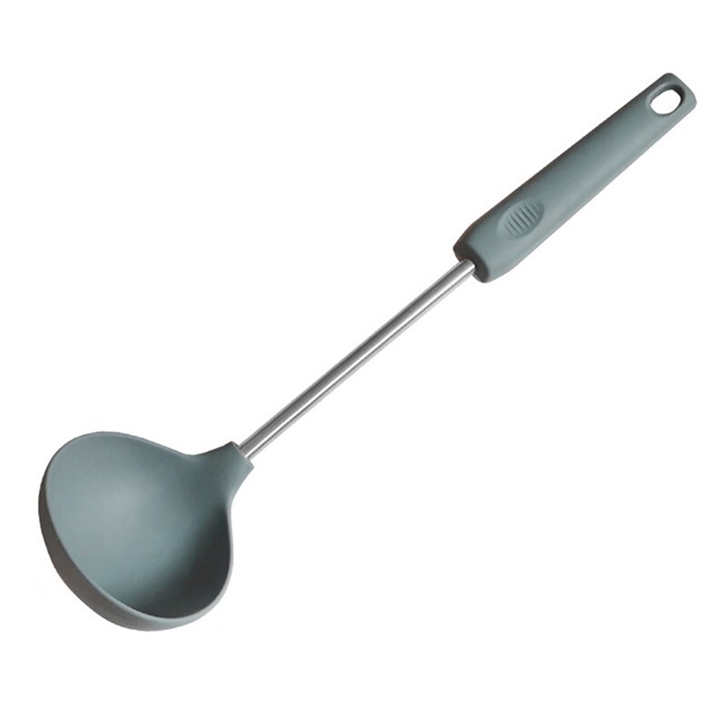 Non-Stick Kitchen Utensil Silicone Cooking Frying Spatula Soup Ladle Turner Soup Spoon Porridge Cooking Utensils Spatula Ladle: A