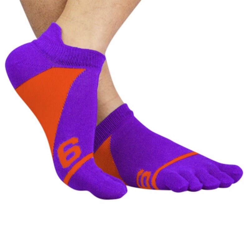 Mænd sport blød sport tå sokker åndbar ankel sokker mandlige sokker bomuld fem finger sokker