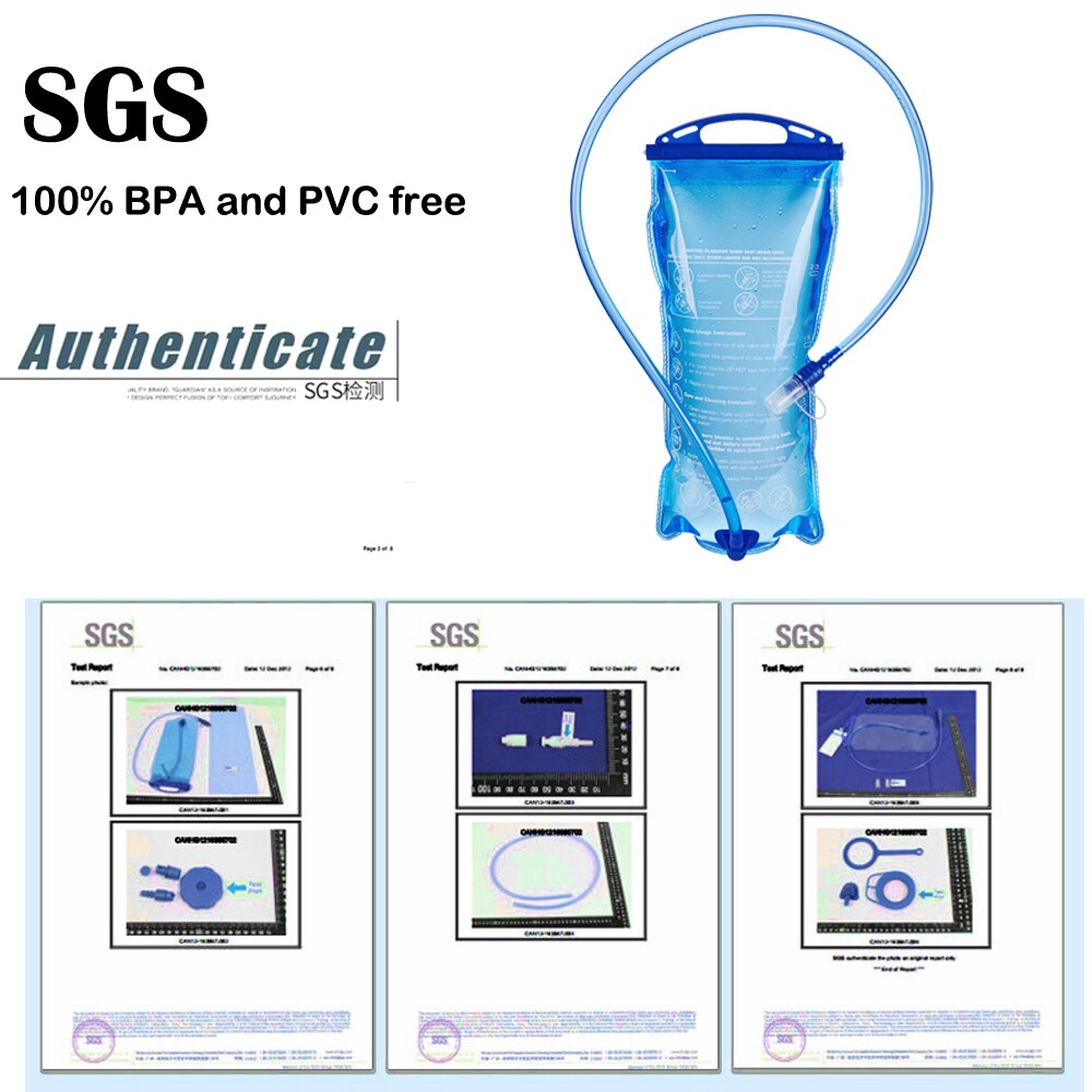 Water Bladder Bag Water Reservoir Hydration Pack 1.5L 2L 3L Leak-proof Water Storage Bag BPA Free Hydration Running Bladder