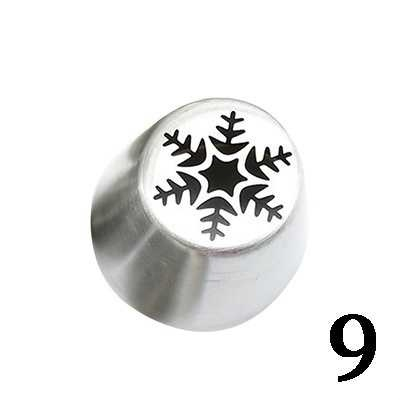 Juego de boquillas con forma de copo de nieve para decoración de pasteles, repostería para glaseado, decoración de pasteles y magdalenas, utensilios de cocina para hornear, navidad: A9