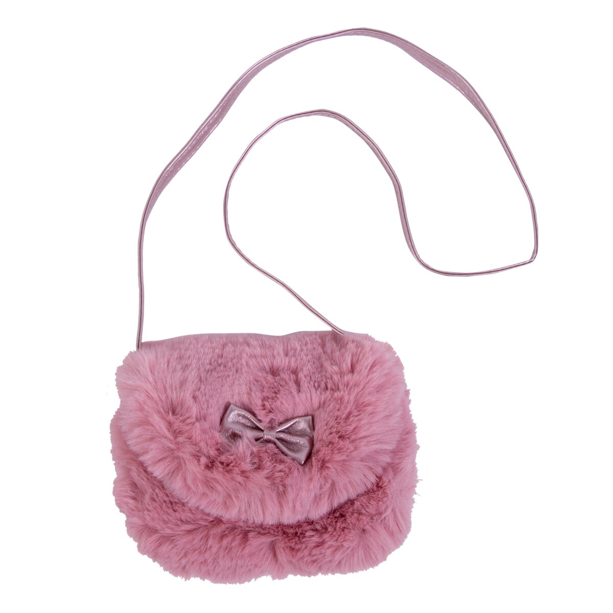 Cute Girls Mini Bowknot Crossbody Bags Soft Fur Handbags Bag Purse Baby Girls Solid Bow Organizer Storage Pouch: E