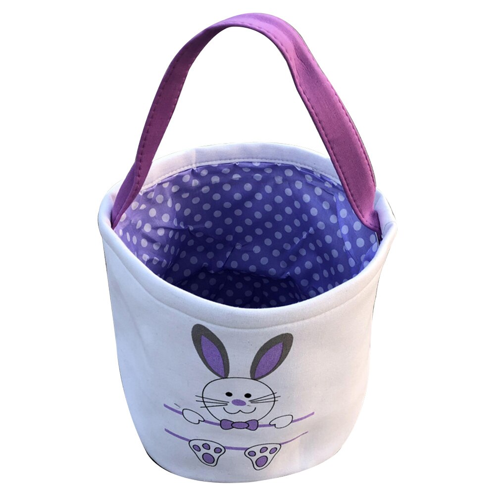 Cesta de Pascua violeta para decoración ornamento, cesta de mano de plástico para el hogar, color verde, artesanal: Morado