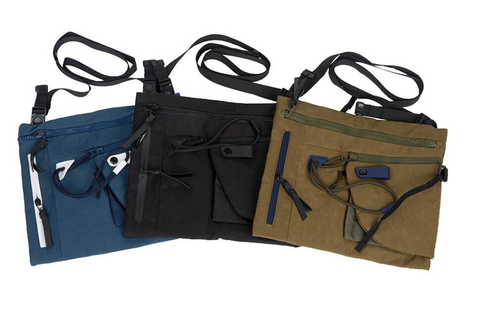 Funktion Männer Bote Taschen Streetwear Schulter Tasche Hochwertige Wasserdichte Reisetasche Männer Straße Stil Hüfte Crossbody Brust Tasche