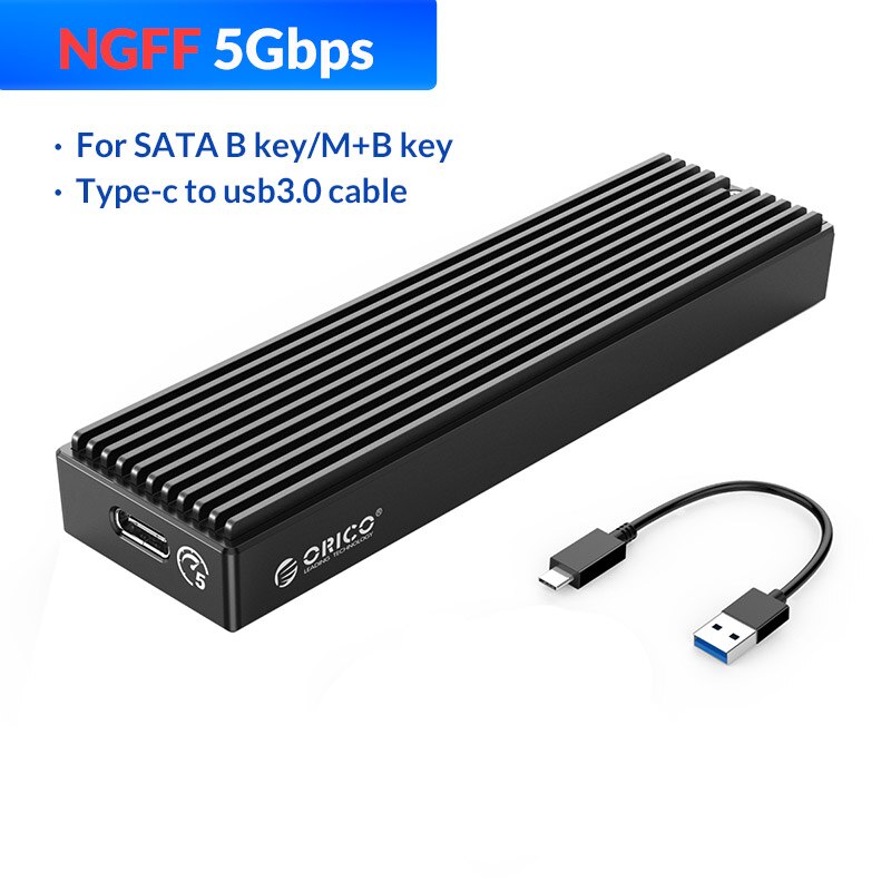 Orico M.2 Nvme Doos Usb C Gen2 10Gbps Pcie Ssd Case Voor 2230/2242/2260/2280 Ssd M2 sata Ngff 5Gbps Ssd Behuizing Warmteafvoer: NGFF - 5Gbps