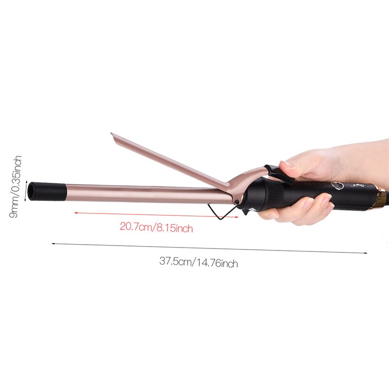 Vareta modeladora de cabelos, bastão de cerâmica profissional 9mm 28mm com aquecimento rápido 31