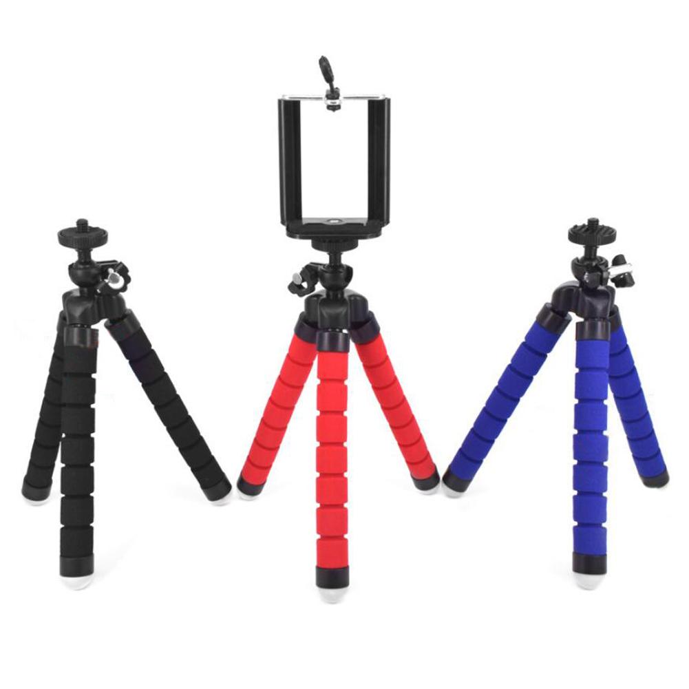 Mini Statief Multifunctionele Flexibele Statief Draagbare Spons Statief Met Telefoon Clip Voor Selfie Mobiele Telefoons Lichtgewicht Camera