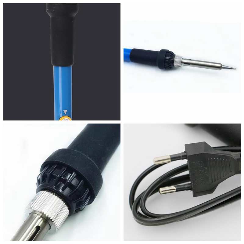 Soldador eléctrico de temperatura ajustable 5 en 1 220V 60W, estación de soldadura de calentamiento interno, herramienta de reparación con 5 puntas