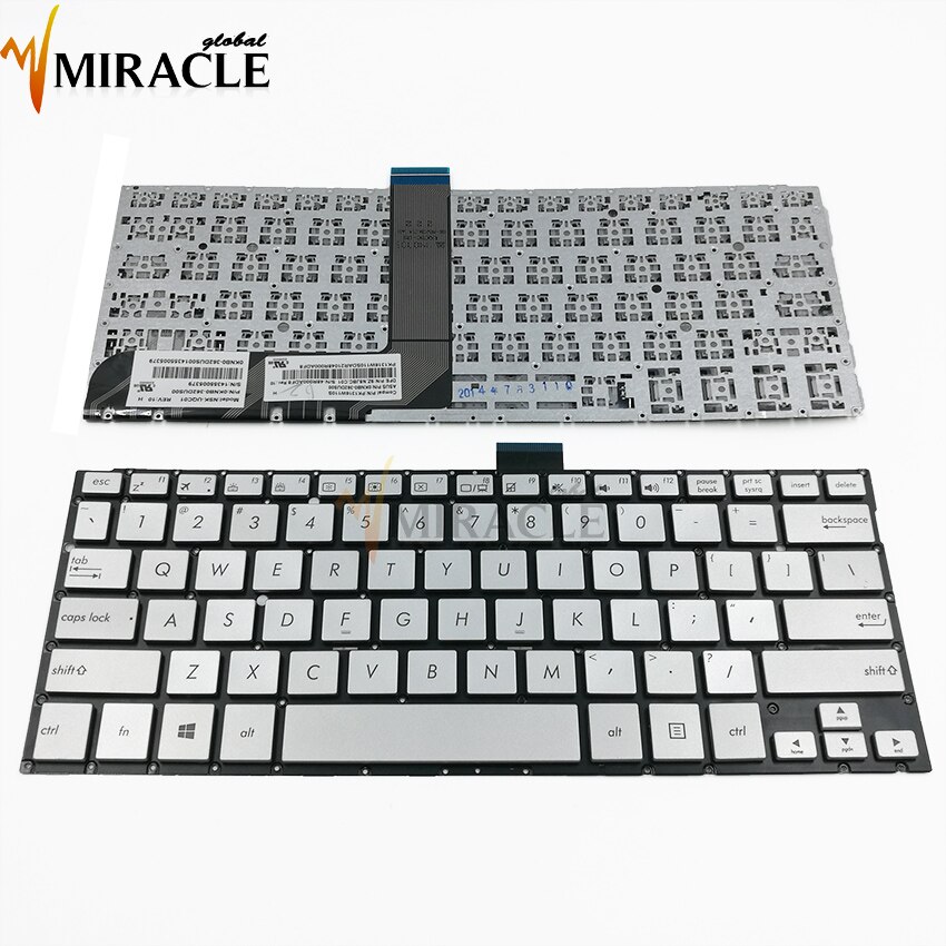 Q302 Backlit Laptop keyboard for ASUS Vivobook Flip Q302 Q301L Q302LA P302LJ US English silver NSK-UQC01 0KNB0-362DUS00 Test