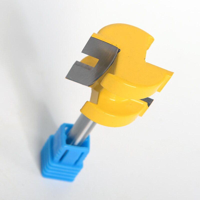 2 Stuks 6Mm 6.35Mm Schacht T-Slot Vierkante Tand Tenon Frees Carving Mes Frezen Voor hout Tool Houtbewerking