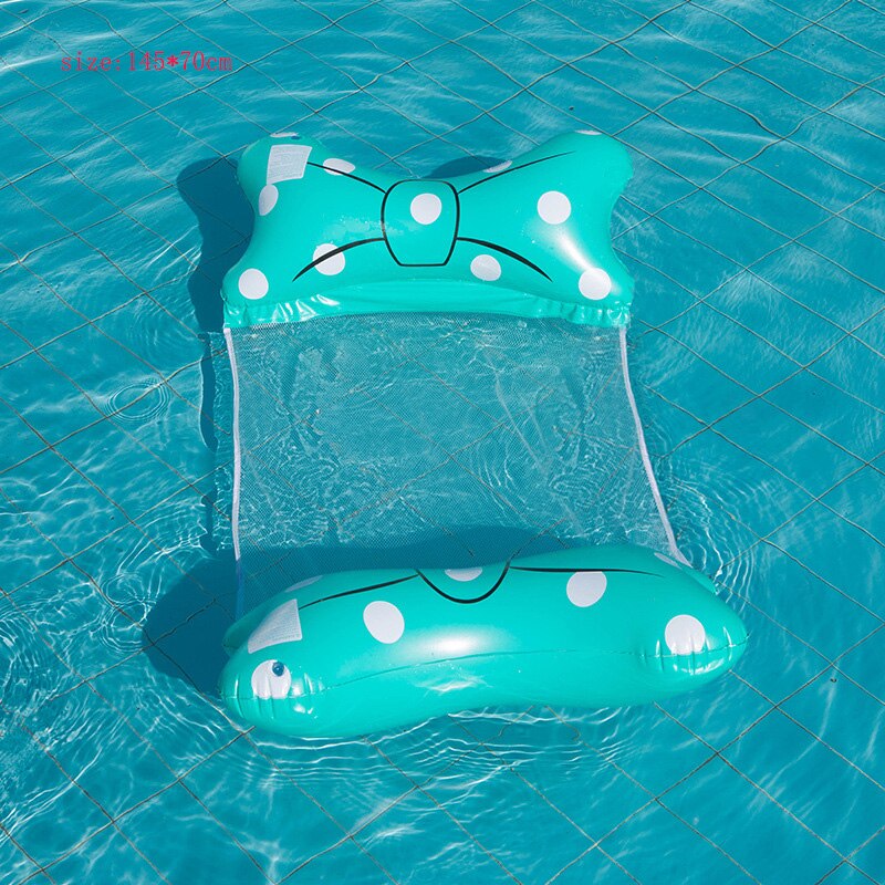 Opblaasbare Water Speelgoed Voor Volwassen Hangmat Deckchair Water Opvouwbare Deckback Deckchair Opblaasbare Drijvende Hangmat Outdoor Speelgoed: butterfly blue