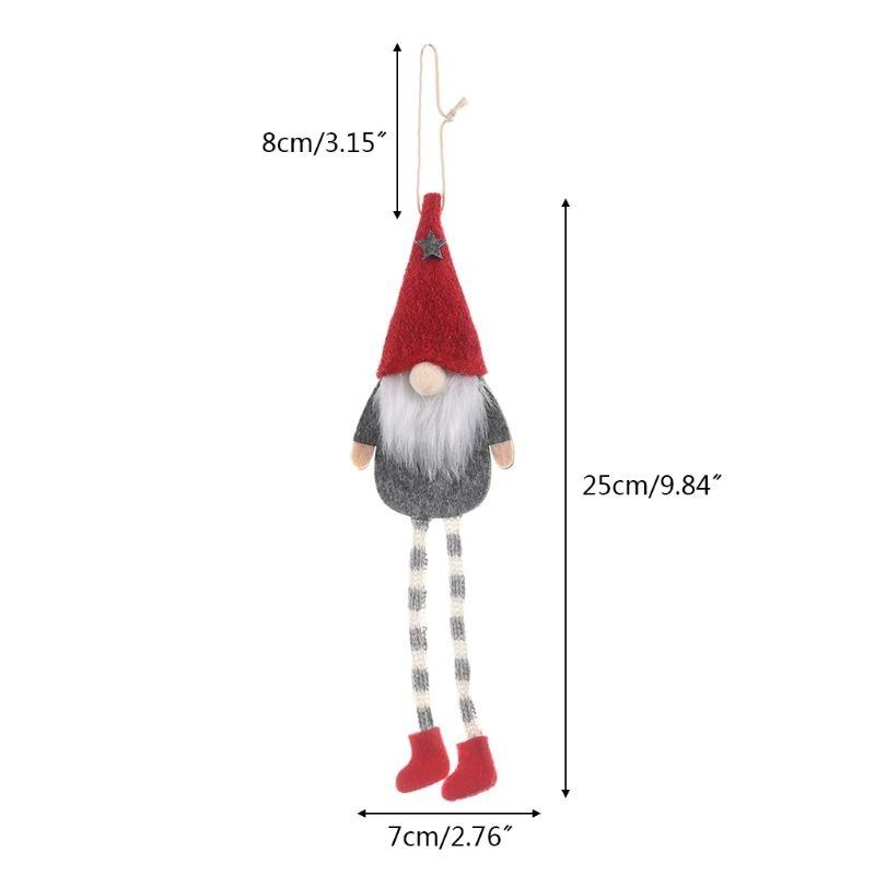 6 stk jul svensk nisse julemandens ornamenter hængende juletræ pejs