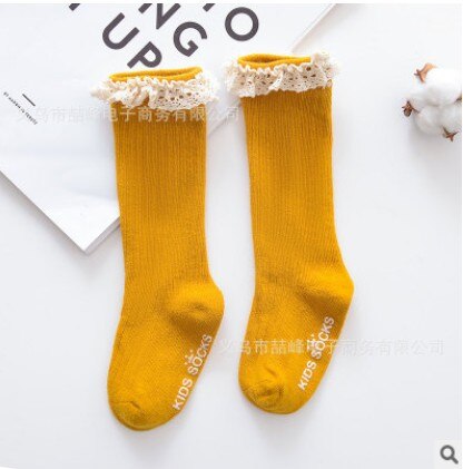 Kinder mädchen nette socken Knie socken Hohe Bogen Knoten Prinzessin Socken Baby Socken Lange Rohr Booties Vertikale Gestreiften sokken meias 0-4Y