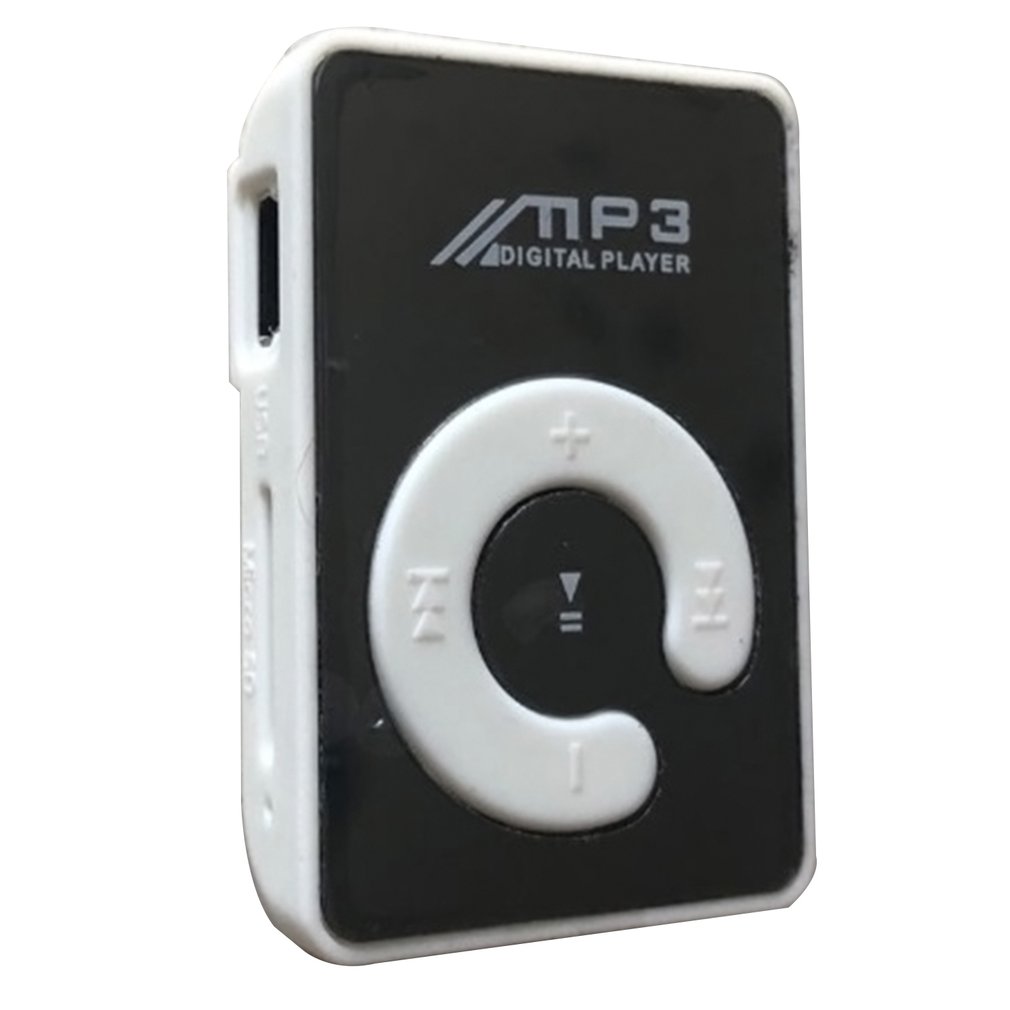Portable Mini Clip USB MP3 Player Music Media Support Micro SD TF Card Hifi MP3 for Outdoor Sports: whtie