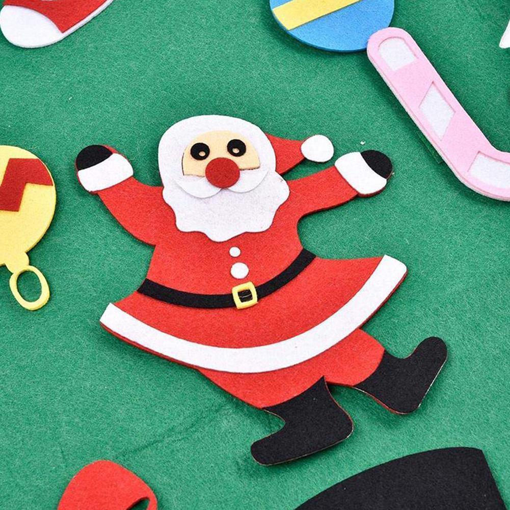 Kids DIY Felt Christmas Tree Christmas Decoration For Home Navidad Year Christmas Ornaments Santa Claus Xmas Tree