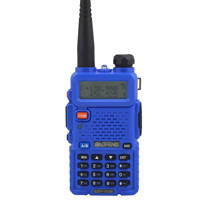 Baofeng bf -uv5r uv -5r dobbeltbånd vhf 136-174 mhz og uhf 400-520 mhz fm toveisradio baofeng wallkie-talkie med gratis ørepropp: Blå / Oss