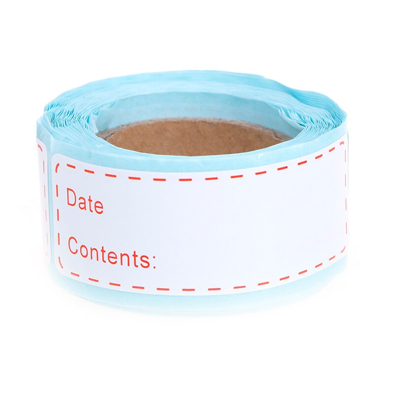 125 Stickers/roll Refrigerator Freezer Food Storage Date Label Content Stickers For Bottle Jar 2.5cm*7.5cm: Red