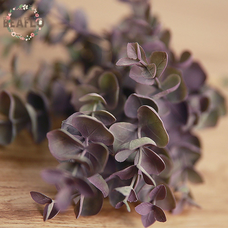 1pc plastlöv konstgjord växt för bröllop dekoration diy krans blommor arrangera tillbehör 2 färger