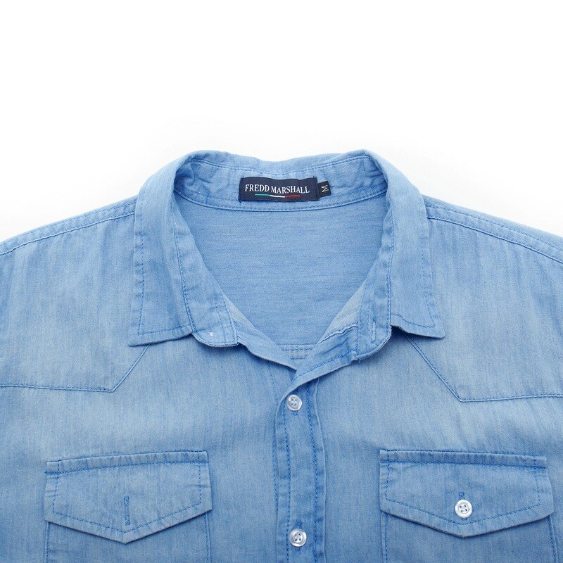 Casual Mannen Denim Shirt Lange Mouwen Mannen Katoen Lange Mouwen Denim Shirt Casual Revers Shirt shirt Mannen