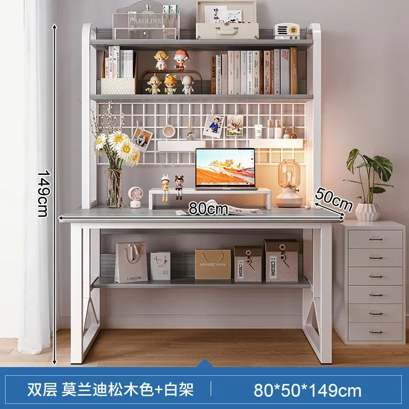 Bureau Desktop Computer Bureau Boekenplank Geïntegreerd Bureau Eenvoudige Slaapkamer Student Leren Schrijftafel Home Des: Deep Purple