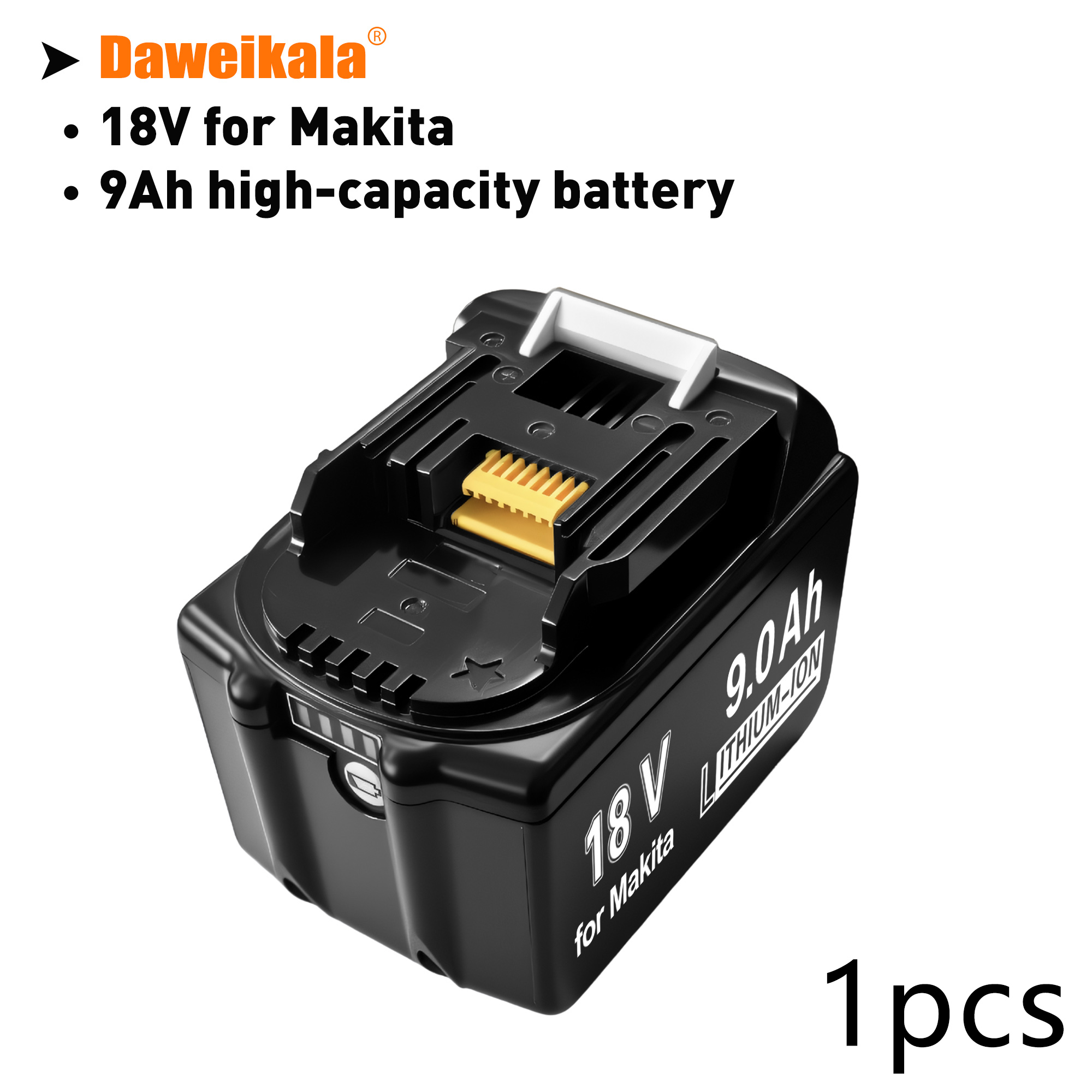 Per makita originale 18v 9ah batterie ricaricabili agli ioni di litio batterie di ricambio durata maggiore per  bl1850 bl1860b bl1830 bl1840: Verde