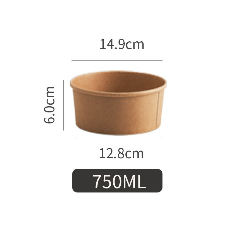 Cuencos de papel Kraft desechables, ensaladera de frutas, contenedores de embalaje de alimentos, fiambrera para recuerdo de , 10 Uds.: Verde