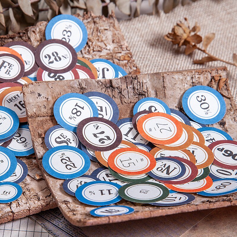 100pcs/lot Lucky Number Stickers for Daily Mothly Planner Diary Stickers DIY Label Scrapbooking Album Stationery Stickers
