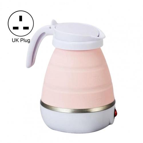 1L Elektrische Wasserkocher Faltbare platzsparende ABS Camping Wasser Wasserkocher für Heimat Kochgeschirr Wasserkocher Heimat Küche Produkt: Rosa UK Stecker