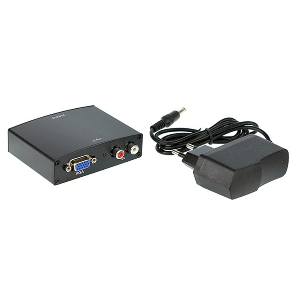 Vga + R/L Naar Hdmi-Compatibel Converter Box Hdtv Video Converter Adapter Met Rca Phono Stereo Audio voor Pc Stereo Audio