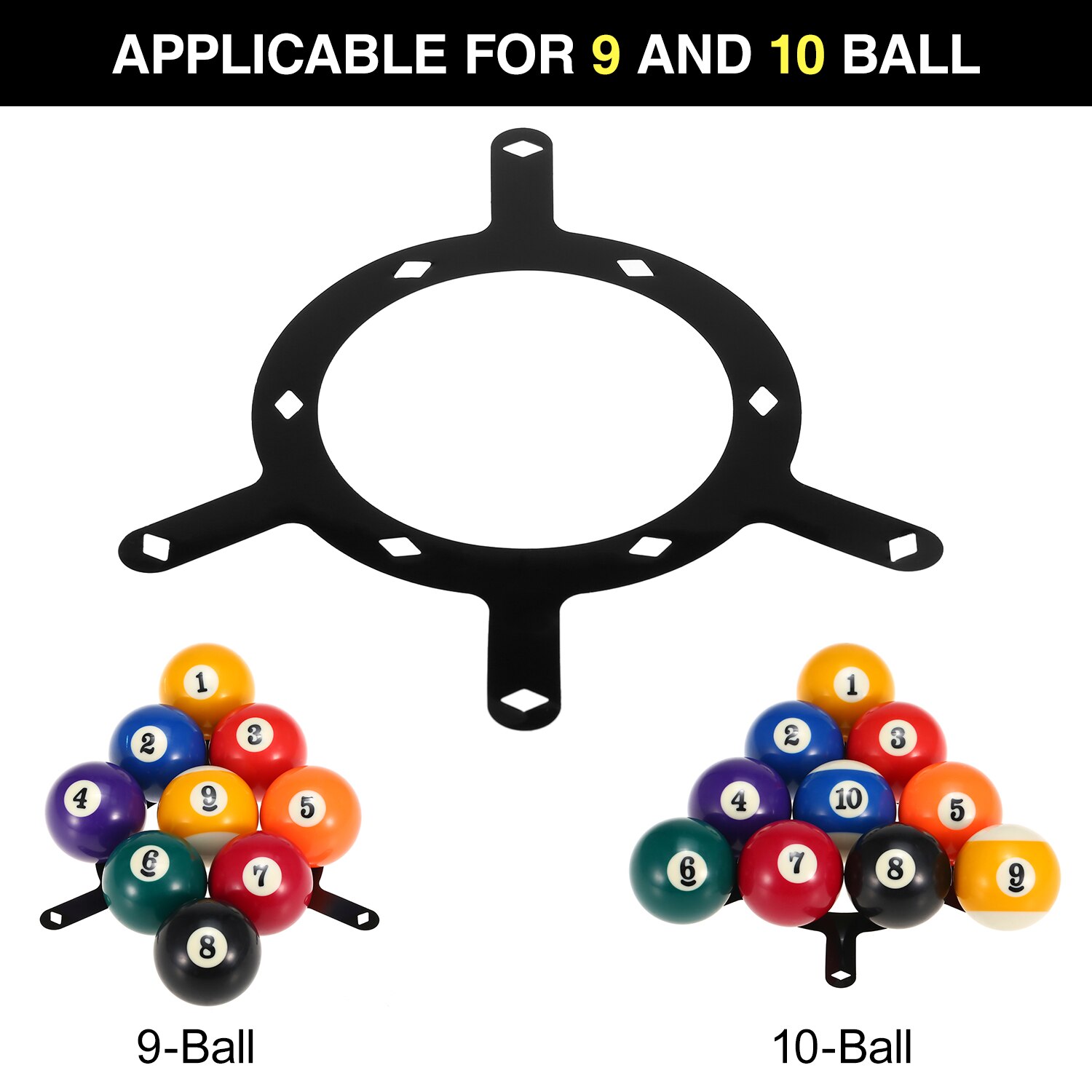 6PCS / 1PCS Magic Ball Rack Billiard Rack Sheet Cue Ball Rack Triangle Cue Ball Accessory 8 / 9 / 10 Ball Combo Pack