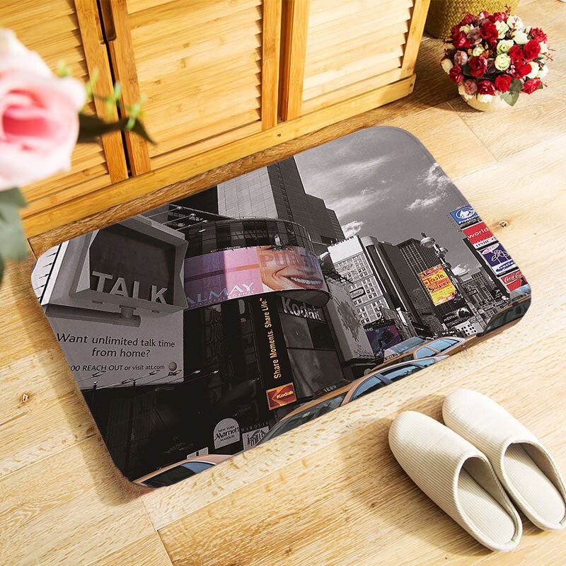 40 x 60cm buitendeurmat, klein vloerkleed voor slaapkamer, keuken, hal, deurmat, antislip, retro, europa, parijs, schilderachtig: Mu 235