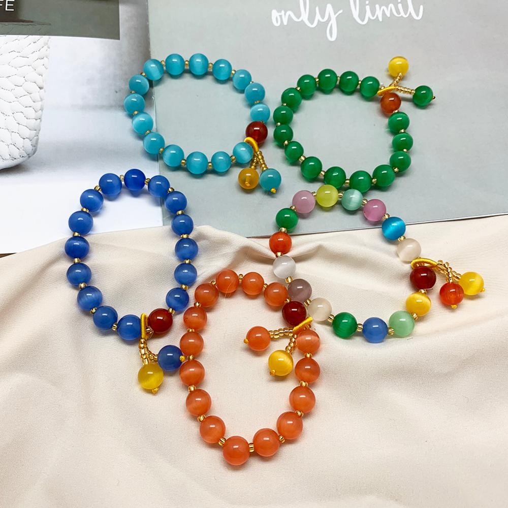 10mm Natural Stone Beaded Bracelet Multi-colored Jewelry for Women Bracelet Bangle for the Year